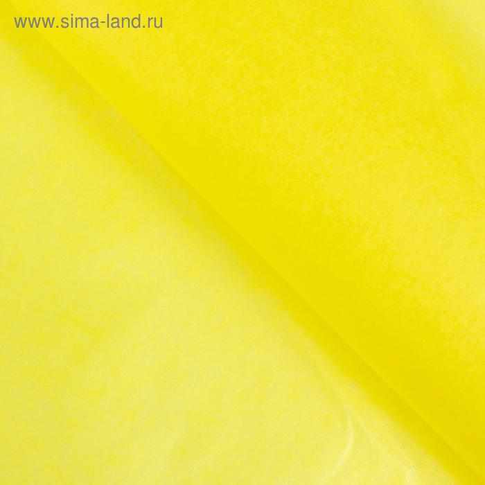 Бумага упаковочная тишью, желтая, 50 см х 66 см - Фото 1