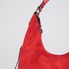 Сумка женская на молнии, отдел с перегородкой, наружный карман, цвет красный - Фото 4
