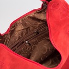 Сумка женская на молнии, отдел с перегородкой, наружный карман, цвет красный - Фото 5