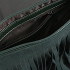 Сумка женская, отдел на молнии, наружный карман, длинный ремень, цвет зелёный - Фото 3