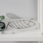 Мыльница на ножках Доляна «Сибарит», 12×9.5×4 см, хромированная - Фото 2