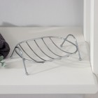 Мыльница на ножках Доляна «Сибарит», 12×9.5×4 см, хромированная - Фото 1