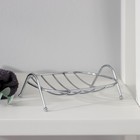 Мыльница на ножках Доляна «Сибарит», 12×9.5×4 см, хромированная - Фото 3