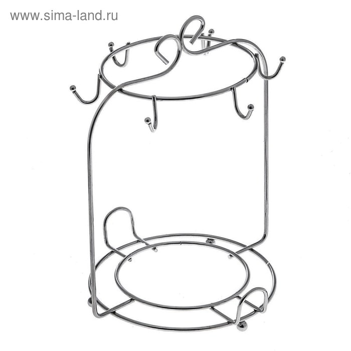 Подставка для чайного сервиза Доляна, 14×14×16 см, цвет серый - Фото 1
