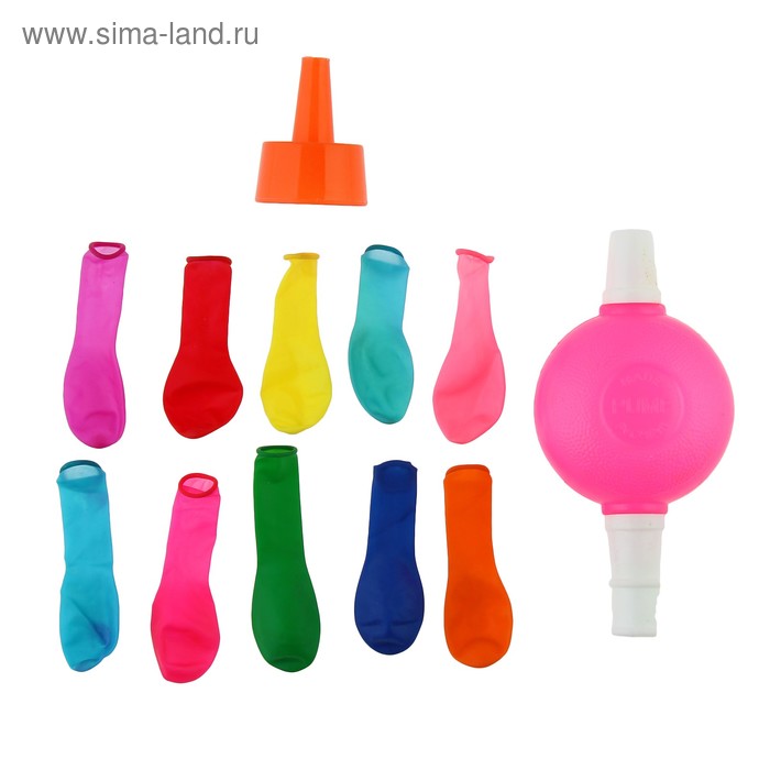 Водяные бомбочки с насосом и насадкой, 200 шт., МИКС - Фото 1