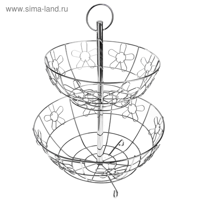 Фруктовница "Цветок", 2 яруса - Фото 1