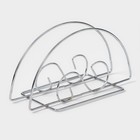 Салфетница Доляна «Завиток», 13.5×6×7 см, хромированная - Фото 3