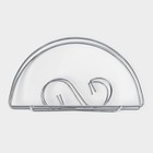 Салфетница Доляна «Завиток», 13.5×6×7 см, хромированная - Фото 4