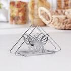 Салфетница Доляна «Бабочки», 6×14×8 см, цвет хром - Фото 2