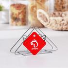 Салфетница Доляна «Бабочки», 6×14×8 см, цвет хром - Фото 3