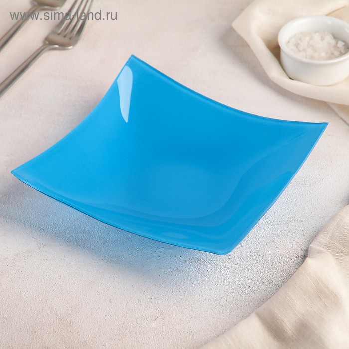Тарелка, 18×18 см, цвет голубой - Фото 1