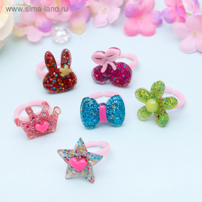 Кольцо «Выбражулька» блестящее, форма МИКС, МИКС - Фото 1