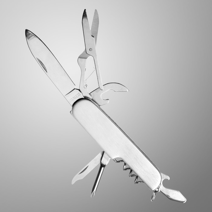 Нож швейцарский под гравировку 8в1 - фото 1906752969