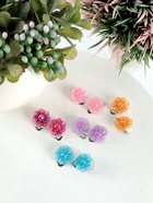 Серьги клипсы детские Выбражулька «Блестящие цветы», миксы - Фото 6