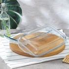 Форма для запекания Paşabahçe Borcam, 2 л, с крышкой, жаропрочное стекло, прозрачная - Фото 2
