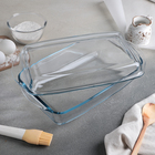 Форма для запекания Paşabahçe Borcam, 2.8 л, с крышкой, жаропрочное стекло, прозрачная - Фото 2