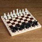 Шахматные фигуры, король h-6.2 см, пешка h-3.2 см, черно-белые - фото 300930919