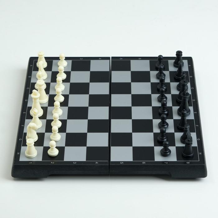 Шахматы магнитные, 19.5 х 19.5 см, чёрно-белые - фото 1887746943