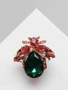 Брошь «Жук», розово-зелёная в золоте - Фото 6