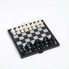 Шахматы магнитные, доска 13 х 13 см, черно-белые - фото 3806668