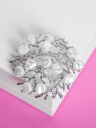 Брошь «Жемчужная россыпь», белая в серебре - Фото 5