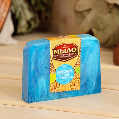 Мыло СПА - уход для бани и сауны «Морские соли и минералы» 80 г