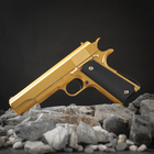Пистолет пружинный Galaxy Colt 1911 G.13 золотистый, клб 6 мм - Фото 1