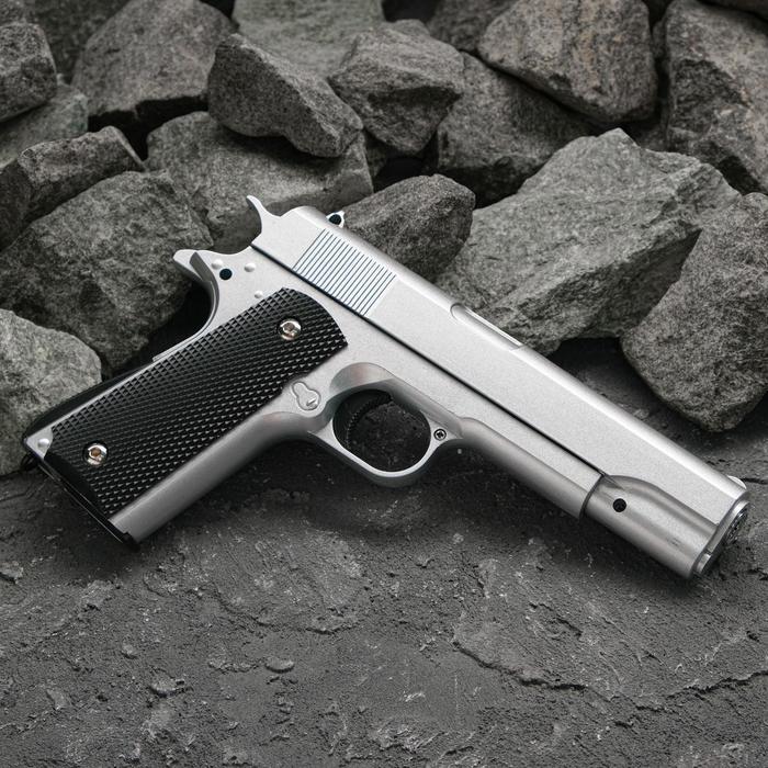 Пистолет страйкбольный "Galaxy" Colt 1911, серебристый, кал. 6 мм - Фото 1