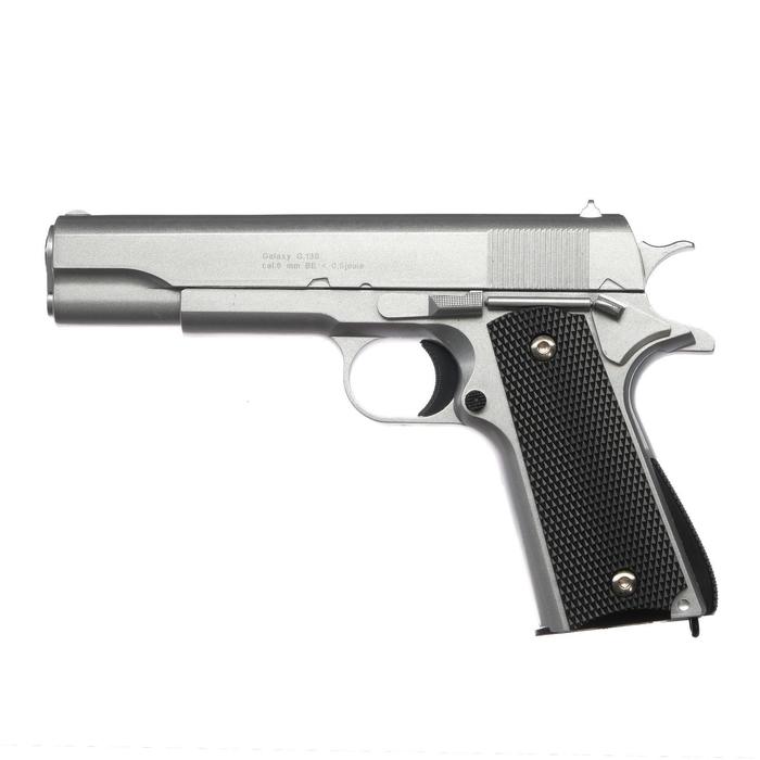 Пистолет страйкбольный "Galaxy" Colt 1911, серебристый, кал. 6 мм - фото 1905433248