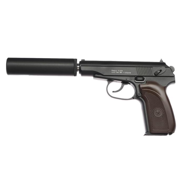Пистолет страйкбольный "Galaxy" Макаров, с глушителем, кал. 6 мм - фото 1905433255