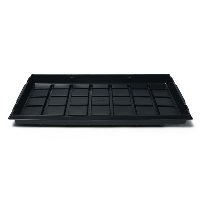 Поддон для рассады, 53×33×4 см, пластик, чёрный, Greengo