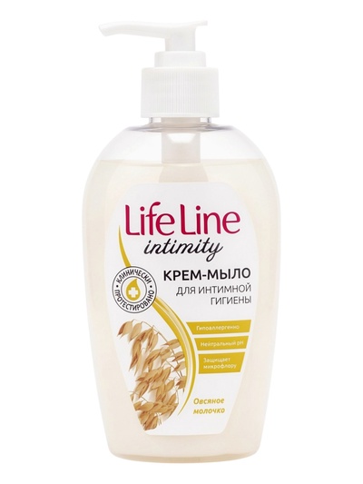 Крем-мыло для интимной гигиена Life Line «Овсяное молочко», 280 г