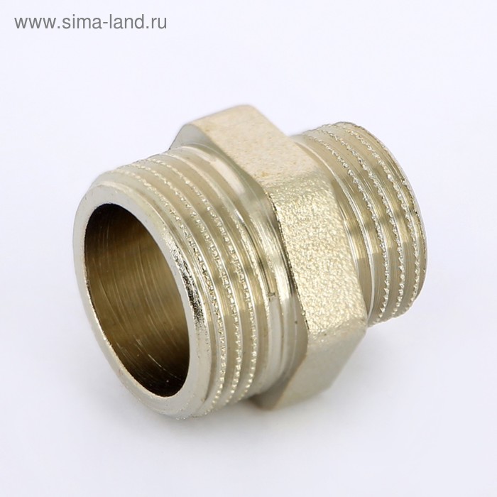 Ниппель UNI-FITT 10112N000504, 3/4"х1/2", никелированная латунь - Фото 1