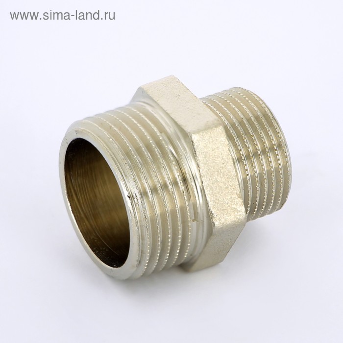 Ниппель UNI-FITT 10112N000604, 1"х1/2", никелированная латунь - Фото 1