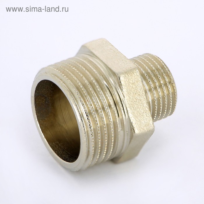 Ниппель UNI-FITT 10112N000605, 1"х3/4", никелированная латунь - Фото 1