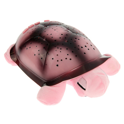 Ночник-проектор Luazon 001 "Черепаха", детский, 4 цвета, музыка, USB, 3хААА, розовый