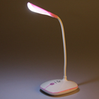 Лампа настольная сенсорная 3 режима АКБ USB 2ВТ "Световой поток" розовая 38х10х12,5 см - Фото 2
