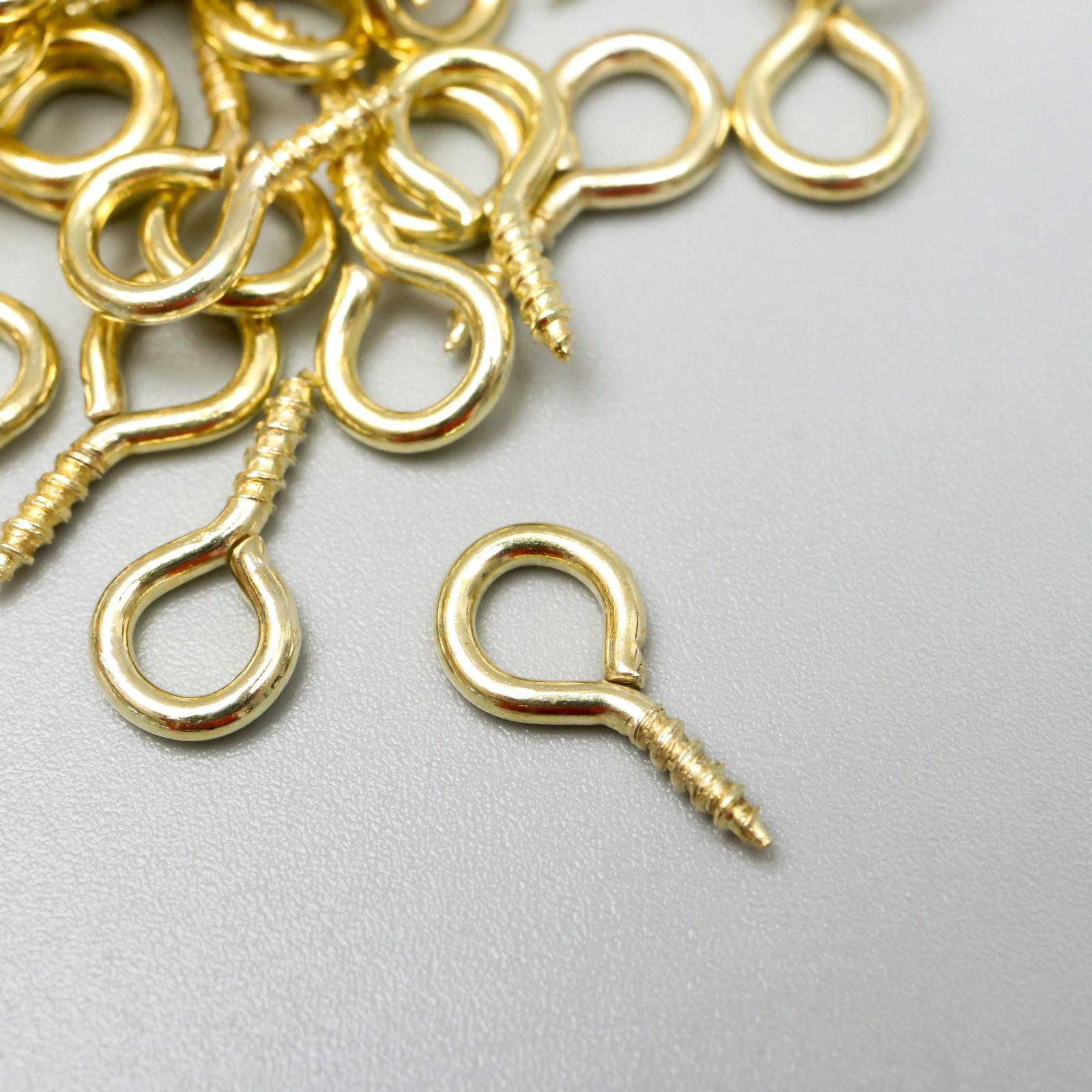 Винт-глазок для крепления картин, фоторам золото (набор 100 шт) 1,4х0,7 ...