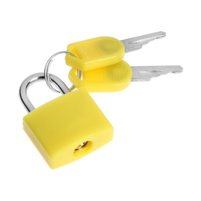 Замок навесной для чемодана, 20×35 мм, малый, желтый