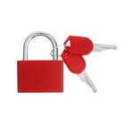 Замок навесной для чемодана, средний, 30×42 мм, красный - Фото 5