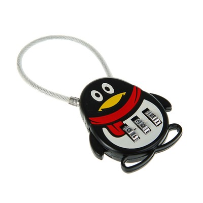 Замок навесной кодовый, «Пингвин», черный