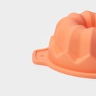 Форма для выпечки Доляна «Немецкий кекс», силикон, 16×13.3 см, с ручками, персиковая - Фото 5