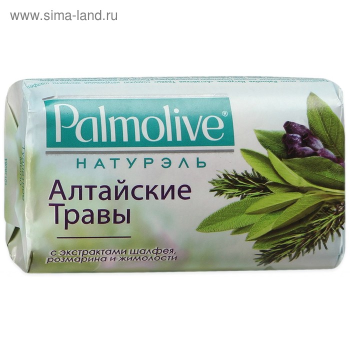 Мыло туалетное Palmolive Натурэль "Алтайские травы" Шалфей, розмарин и жимолость, 90 г - Фото 1