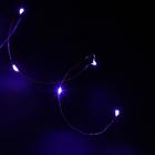 Гирлянда «Нить» 5 м роса, IP20, серебристая нить, 50 LED, свечение фиолетовое, CR2032х2 - Фото 5