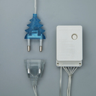 Гирлянда «Занавес» 2 × 1.5 м с насадками «Ёжики», IP20, прозрачная нить, 360 LED, свечение синее, 8 режимов, 220 В - Фото 4