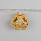 Гирлянда "Нить" 4 м с насадками "Кубик звезда", IP20, прозрачная нить, 20 LED, свечение тёплое белое, 8 режимов, 220 В - Фото 6