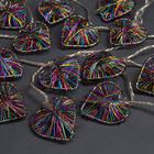 Гирлянда "Нить" 4 м с насадками "Сердце проволока", IP20, прозрачная нить, 20 LED, свечение мульти, 8 режимов, 220 В - Фото 2