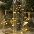 Гирлянда "Нить", 3 м, "Роса", LED-30-6V, (LR2032 2 шт.в комплекте), 1 режим, серебристая нить, свечение тёплое белое - Фото 2