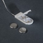 Гирлянда "Нить" 3 м роса, IP20, серебристая нить, 30 LED, свечение красное, фиксинг, 2 х CR2032 - Фото 5