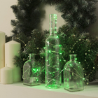 Гирлянда "Нить", 3 м, "Роса", LED-30-6V, (LR2032 2 шт.в комплекте), 1 режим, серебристая нить, свечение зелёное - Фото 1